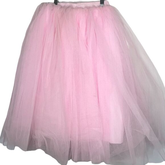 Pink Long Tutu Skirt - Picture 1 of 5